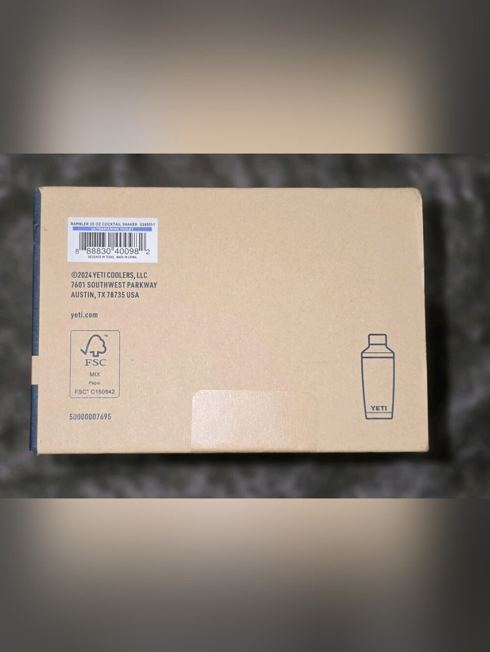 YETI 20oz Rambler Cocktail Shaker ~ Ultramarine Violet G59501-1 *NIB - Picture 8 of 9